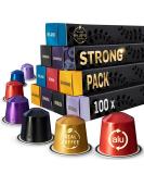 Strong Coffee Variety Pack - 100 Nespresso Compatible Pods | 6 Test-Winning Capsule Varieties - Buy Online on GoSupps.com