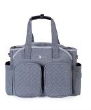 Large Gray Diaper Bag Stroller | Adjustable Shoulder Strap Mama Handbag | Oxford Fabric Travel Bag for Newborns - Buy Online on GoSupps.com