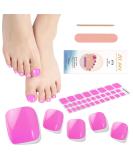 Ebanku 32 PCS Semi Cured Gel Nail Strips for Toenails - Full Wraps with Adhesive Stickers and Nail File - UV/LED Lamp Required - Buy Online on GoSupps.com