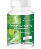 Green Tea Extract Capsules - 750mg Vegan 180 Capsules | 3-Month Supply | Vitamintrend  - Buy Online on GoSupps.com