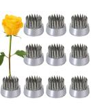10pcs Silver Round Flower Frog Arrangers - Japanese Flower Holder for Floral Arrangement and Plant Decoration - Buy Online on GoSupps.com