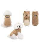 Shop Tineer Winter Lamb Fleece Coat for Small Medium Dogs - Warm Outdoor Jacket & Sweater in Khaki - Buy Online on GoSupps.com