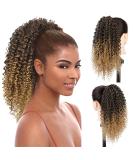 Light Blonde Afro Kinky Curly Drawstring Ponytail for Black Women - Clip-in Hair Extension - Buy Online on GoSupps.com