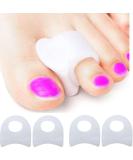 4-Pack White Gel Toe Separators & Stretchers | Comfortable Silicone Protectors for Overlapping & Hammer Toes - Buy Online on GoSupps.com