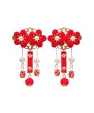 KALLORY Baby Hair Accessories: Tassel & Kimono Flower Hair Clip Set - Girl Hair Clips in Chinese Ancient Style (1 Pair) - Buy Online on GoSupps.com