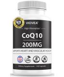 CoQ10 Supplement - 200mg 120 Capsules | Ultra High Absorption Antioxidant for Heart Health - Made in USA - Buy Online on GoSupps.com