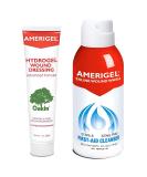 AMERIGEL Wound Care Bundle - Hydrogel Dressing & Saline Wash for Moisture-Rich Healing - Buy Online on GoSupps.com