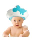 Funupup Adjustable Dinosaur Shower Hood for Kids | Baby Hair Wash Shield Visor for Eyes & Ears - Blue - Buy Online on GoSupps.com