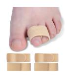 Toe Separators for Overlapping Toes & Bunions - Reusable Fabric Buddy Wraps for Big Toe Alignment & Hammertoe Correction - 4 Count (Beige - Buy Online on GoSupps.com