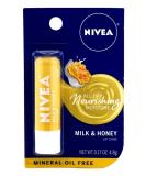 NIVEA A Kiss of Milk & Honey Lip Care 0.17 oz - Pack of 10 | Natural Defense & Soothing Formula for Soft Lips - Buy Online on GoSupps.com