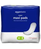Amazon Basics Thick Maxi Pads for Periods, Super Absorbency, Unscented, 48 Count, 1 Pack (Previously Solimo) 48 Count (Pack of 1) - Buy Online on GoSupps.com