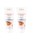 Buy VLCC Papaya & Apricot Face Scrub - 80gm (Pack of 2) | International Shipping Available - Buy Online on GoSupps.com