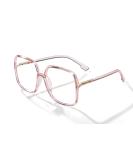 BIGGY Oversized Blue Light Blocking Glasses - Ultralight Anti Eyestrain Nerd Frames for Men & Women | Reduce Eye Strain for Reading TV Computer & Gaming | Anti-UV Rectangle Pink - Buy Online on GoSupps.com