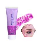 BestAuty Body Glitter Gel 50ml - Long-Lasting Festival Glitter for Face Hair and Lips - #4 Light Violet DIY Makeup - Buy Online on GoSupps.com