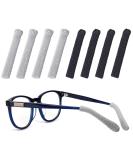 Xinsuo 4 Pairs Soft Cotton Glasses Ear Pads | Non-Slip & Elastic Comfort Accessories for Glasses & Sunglasses (Gray/Black) - Buy Online on GoSupps.com