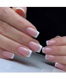 Modelones 30Pcs Press On Nails - Short French Nail Tips 15 Sizes Full Cover Pink Includes Nail Glue & Tools for Nail Art - Buy Online on GoSupps.com