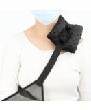 HapiPoppy Arm Sling Shoulder Cushion - Comfortable Support for Arm, Elbow, and Wrist Injuries - Minky Dot Black - For Women, Men, and Kids - Buy Online on GoSupps.com