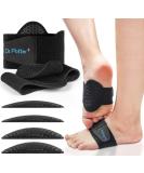 Arch Support Sleeves for Plantar Fasciitis Relief | Adjustable Compression Bands with Removable Pads | Comfort for Fallen Arches High Arch Flat Feet | Pain Relief - Black - Buy Online on GoSupps.com