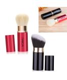 Canzoon Retractable Powder Brush Set - 2PC Blush & Foundation Brushes for Travel - Soft Versatile Black & Red Gold - Buy Online on GoSupps.com