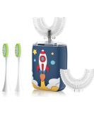 Kids U Shaped Electric Toothbrush - Cartoon Sonic 4 Brush Heads 6 Modes 360-Degree Cleaning IPX7 Waterproof (Ages 8-15 - Buy Online on GoSupps.com