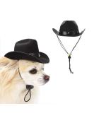 AWOCAN Cowboy Hat Pet Costume for Dogs & Cats - Black | Fun Holiday Party Decoration - Buy Online on GoSupps.com