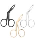 Premium Minkissy 3PCS Eyebrow Tweezers Scissors & Stainless Steel Nose Hair Removal Tool - Portable Makeup for Men & Women - Golden Black Silver - Buy Online on GoSupps.com