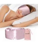 Luxury Mulberry Silk Sleep Mask - Adjustable Eye Cover for Comfort & Blackout | Perfect for Back & Side Sleepers - Elegance Rose - Buy Online on GoSupps.com