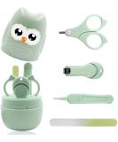 Baby nail set 4-in-1-baby nail care set with a cute case baby nail clippers scissors nail file & tweezers baby manicure set and pedicure set for newborns infants toddlers green - Buy Online on GoSupps.com