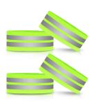 O-kinee Reflective Ligaments | Self-Adhesive Reflector Tape & Safety Band for Joggers & Cyclists - 4 Pack Gray Green - Buy Online on GoSupps.com