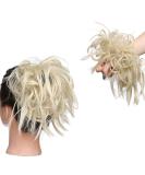 Fashion Tousled Hair Extensions Scrunchie in Brown and Blonde - Instant Ponytail Wig for a Stylish Updo - Buy Online on GoSupps.com