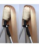 ANDRIA Blonde Lace Front Wig 24 - Heat Resistant Fiber, Natural Straight Ombre Dirty Blonde, Glueless & Colored Synthetic Wig for Women - Buy Online on GoSupps.com
