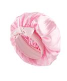 Abeillo Silk Sleep Bonnets for Women 1PC Adjustable Satin Night Sleeping Cap Soft Elastic Band Silk Bonnets for Sleeping Hair Bonnet with Tie Band for Curly Hair Braid Women (Pink) - Buy Online on GoSupps.com
