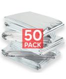 Altland 50 Pack of Emergency Blankets - Individually Packaged Silver Mylar Blankets Silver (50 Pack) - Buy Online on GoSupps.com