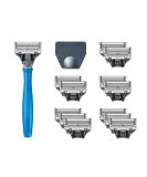 Harry's Men's Razor Set with Indigo Blue Handle + 13 Blade Refills & Travel Cover - Buy Online on GoSupps.com