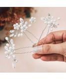 Unicra Silver Bride Wedding Hair Pins | Pearl Bridal Hair Pieces | Prom Hair Clips (Pack of 3) - Flower Accessories for Women and Girls - Buy Online on GoSupps.com