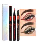 2Pcs Glitter Liquid Eyeliner Makeup Pen Set - Red & Bronze Metallic Satin Finish | Waterproof, Smudge Proof, Long Lasting | High Pigmented Sparkle Eye Liner Pen - 2 Count - Buy Online on GoSupps.com