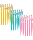 18-Piece Eyebrow Razor Set | Foldable Hair Removal Trimmer for Men & Women | Multi-Color Pink Blue Yellow | Face & Body Shaving Tool - Buy Online on GoSupps.com