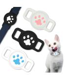 Coholl Protective Cover for Apple AirTag Case - 3 Pieces Silicone Shell for GPS Finder Dog Collar Anti-Oste Pet Loop Holder for Cats & Dogs - Black White & Light Powder - Buy Online on GoSupps.com