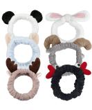 6-Piece Makeup Hair Band Set - Elastic Fleece Straps for Spa Yoga Face Washing & Makeup Application - Buy Online on GoSupps.com