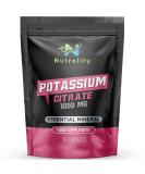 Nutrality Potassium Citrate 1000mg - 180 Capsules | High Strength Supplement for Nervous System & Muscle Health | 90-Day Supply | Keto-Friendly | Made in Europe - Buy Online on GoSupps.com