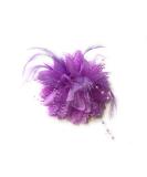 Lilac Flower Feather Bead Corsage Hair Clip Fascinator Set - Buy Online on GoSupps.com