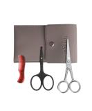 LIVINGO 4.5 Beard & Mustache Scissors for Men - Professional Stainless Steel Trimming Shears Kit with Mini Comb and Leather Case - Buy Online on GoSupps.com