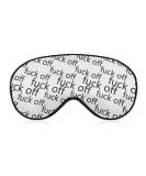 Sleep Mask - Light Blocking Eye Mask 'Fuck Off' Print | Adjustable Soft Eye Shade for Men & Women - Perfect for Sleeping - Buy Online on GoSupps.com