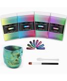Chameleon Mica Powder for Epoxy Resin - 4 Pack Color Shift Pigment Powder Shimmer Holographic Mica Powder Chrome Chameleon Powder for Tumbler, Nail Art, Polymer Clay, Slime, Makeup, Acrylic Paint 4 colors - Buy Online on GoSupps.com
