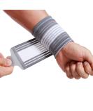 Neotech Care Wrist Band - Adjustable Compression Strap - Elastic & Breathable Fabric - Support Sleeve for Tennis Sports Exercise - Men Women Right or Left - Grey Colour (Size M 1 Unit) M 1 - Buy Online on GoSupps.com