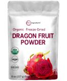 Organic Freeze-Dried Dragon Fruit Powder 8 oz - Pink Pitaya/Pitahaya for Shakes, Baking & Smoothies - Non-GMO, Gluten-Free, Vegan - Buy Online on GoSupps.com