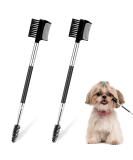2-Piece Dog Tear Stain Remover Comb Set - Double-Sided Brush for Crust & Mucus Removal | Best International Shipping - Buy Online on GoSupps.com