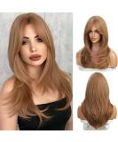 Esmee Long Straight Strawberry Blonde Wig | Layered Synthetic Hair with Fringe for Women - 20 Inch | Perfect for Daily Wear, Parties, and Cosplay - Buy Online on GoSupps.com