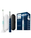 Philips Sonicare ProtectiveClean 5100 Electric toothbrush HX6851/34 Double Pack - 2 Sound toothbrushes with 3 cleaning programs pressure control travel label - white/blue - Buy Online on GoSupps.com