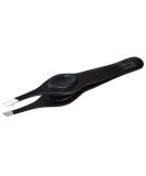 Professional Bevelled Gripping Eyebrow Tweezers - Hair Beauty Tweezers in Black | International Shipping - Buy Online on GoSupps.com
